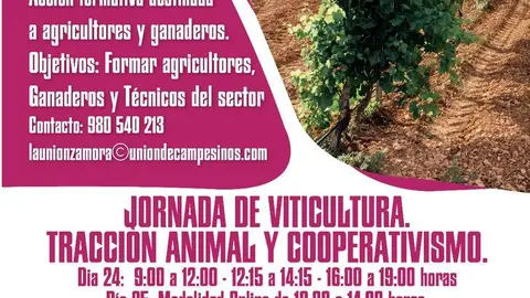 CARTEL VITICULTURA, TRACCION ANIMAL Y COOPERATIVISMO
