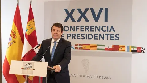 Mañueco, en rueda de prensa tras la Conferencia de Presidentes