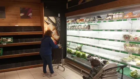 Supermercado en Zamora esta mañana