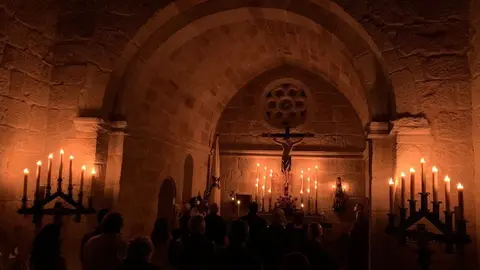 Celebración del acto de Proclamación del Evangelio de la Pasión, Viernes de Dolores, 2021. Archivo de la Hermandad