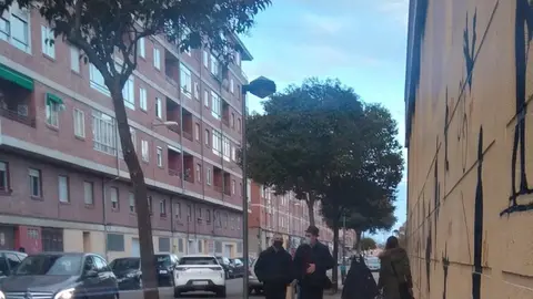 Viandantes en calle Obispo Acuña