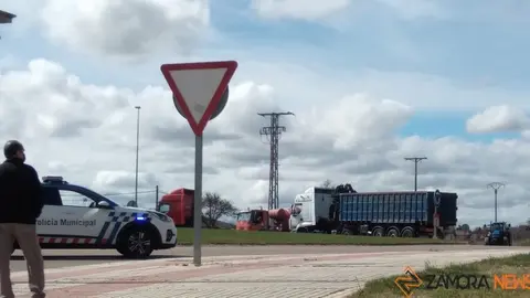 Marcha de camiones por Zamora. Foto de Archivo