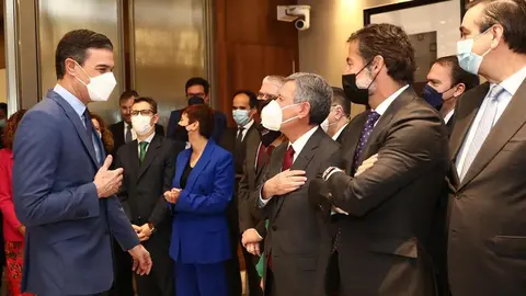 El presidente del Gobierno, Pedro Sánchez, a su llegada al tercer encuentro 'Generación de Oportunidades'. Fotografía: Moncloa