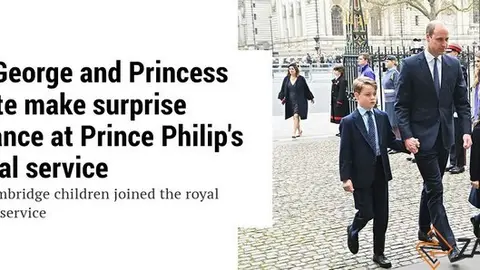 Imagen de la princesa Carlota en Hello! con su abrigo azul marino