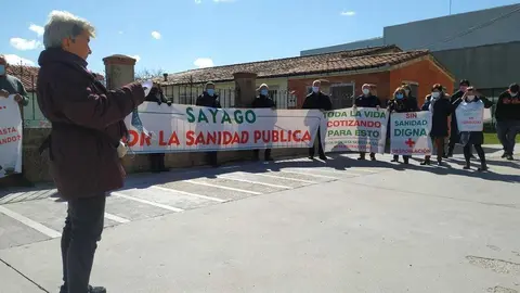 30 protesta de la ZBS Sayago en el entorno del centro de salud de Bermillo. Fotografía: CEDIDA