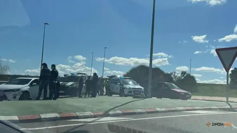 Accidente en la rotonda del Cristo de Morales