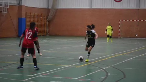 Saritilla en un momento del partido. Fotografía: River Zamora