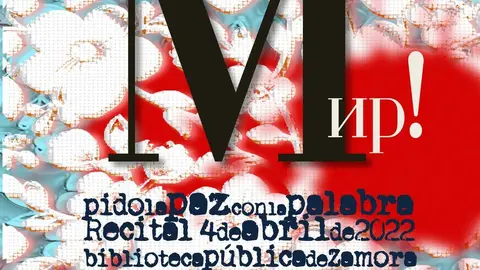 Cartel "Pido la paz con al palabra"