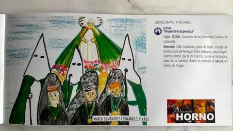 Dibujo de Marco Domínguez en el itinerario del CD Zamarat
