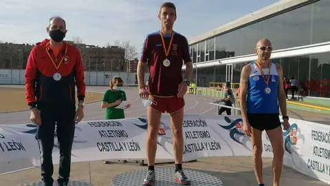 Rubén Domínguez, en el podio