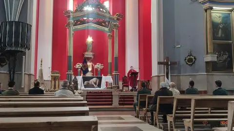 Homil&iacute;a en homenaje a San Hermenegildo en la iglesia de Mar&iacute;a Auxiliadora de Zamora. Imagen de archivo