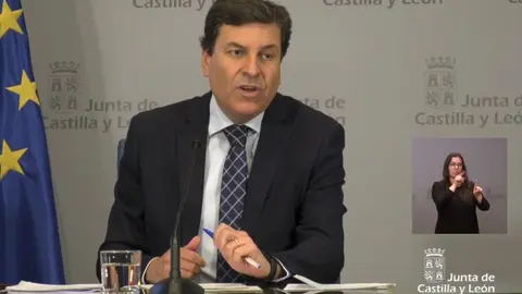 El consejero de Economía y Hacienda y portavoz, Carlos Fdez. Carriedo