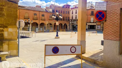 Cierre acceso Plaza Mayor de Benavente