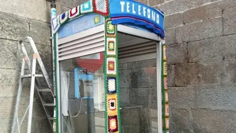 La cabina de Fermoselle, adornada