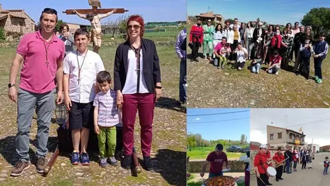 Combo de imágenes de la procesión