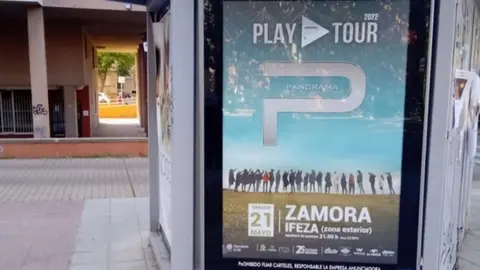 Cartel publicitario actuación orquesta Panorama