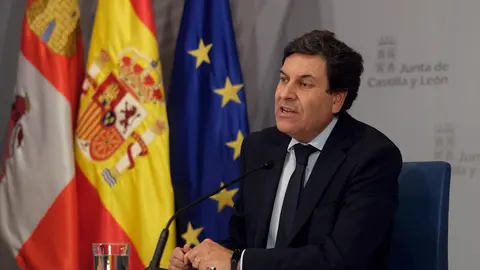 El consejero de Economía y Hacienda y portavoz, Carlos Fdez. Carriedo