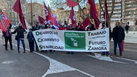 Manifestación Barcial: Fotografía Plataforma Pro Biorrefinerías de La Robla y Barcial del Barco