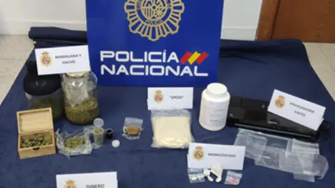 Policía Nacional droga incautada