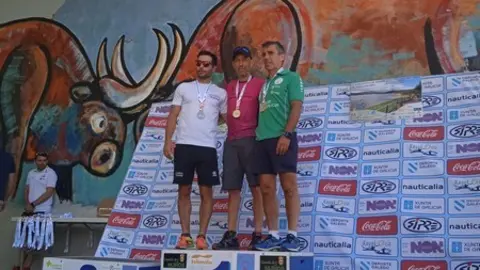 Pepe Herrador, en el podio