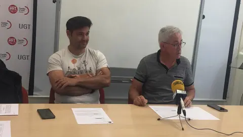 Jerónimo Cantuche, Secretario de Acción Sindical de UGT Servicios Públicos Zamora y José Ignacio García Rubio, Cabo del Consorcio y Secretario de la Sección Sindical