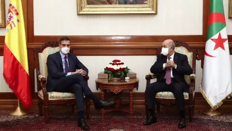 Pedro Sánchez y Abdelmayid Tebune