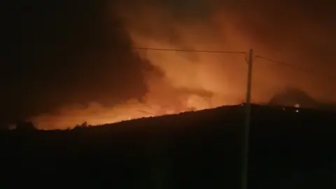 Incendio en plena Sierra de la Culebra. Foto Marcos Vicente