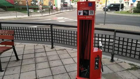 Punto de reparación de bicicletas