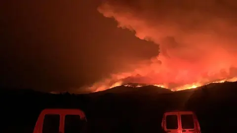 Incendio en la Sierra de la Culebra
