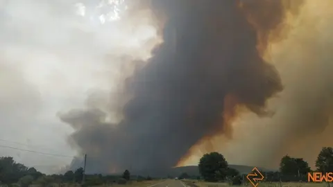 Incendio en la Sierra de la Culebra