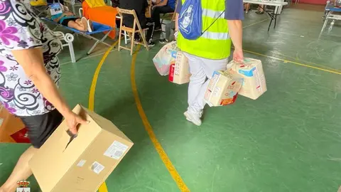 Ayuda para los desalojados por el incendio en Sierra de la Culebra. Fotografía: Ayuntamiento de Benavente