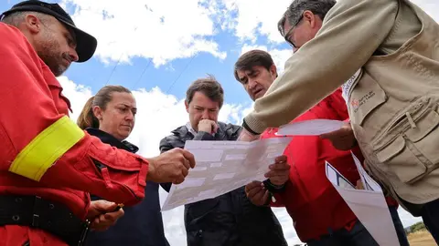Visita del presidente de la Junta a la zona afectada por el incendio de Sierra de la Culebra