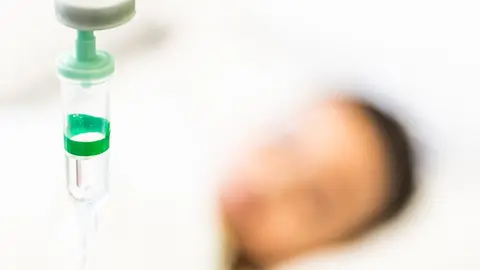 Selective focus point saline IV drip for patient