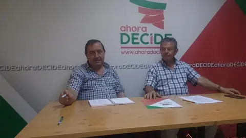 Pepe Martín y Manuel Fuentes en la sede de Ahora Decide