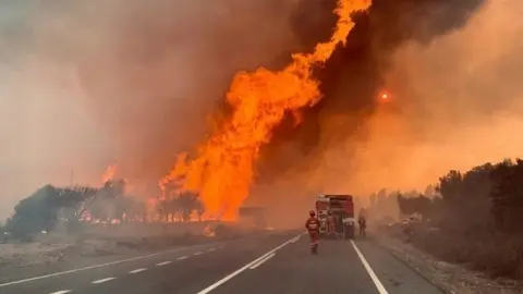 Incendio en la Sierra de la Culebra. Foto cedida
