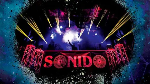 Cartel marcodiscoteca Sonido dentro de las fiestas de La Veguilla