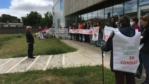 nueva protesta sanitaria en Bermillo de Sayago. Fotografía: CEDIDA