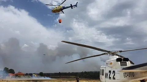 Helicópteros en la Sierra de la Culebra. Imagen naturalezacyl.es/Archivo