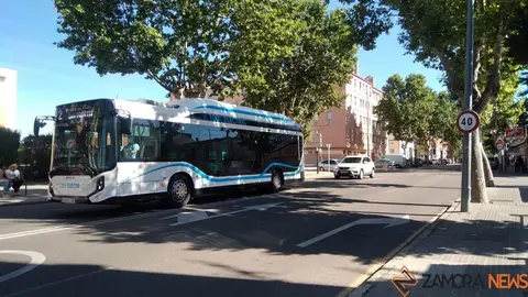 El bus eléctrico que circula por Zamora