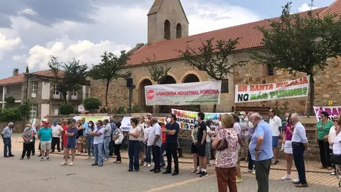 Manifestación contra las macrogranjas en Faramontanos