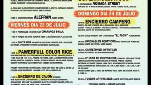 Cartel fiestas Moraleja del Vino