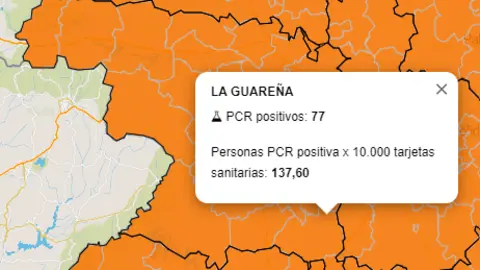 Casos activos por ZBS en la última semana (9 de julio)