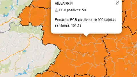 Casos activos por ZBS en la última semana (15 de julio)