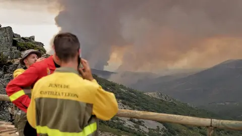 Agentes de la UME y las brigadas forestales de la Junta. Foto archivo