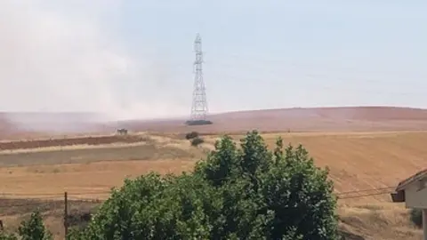 Zona de Andavías donde se inició el fuego. Foto infocyl