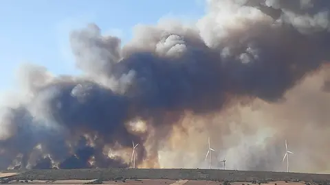 Segundo incendio desatado entre Losacio y Vegalatrave