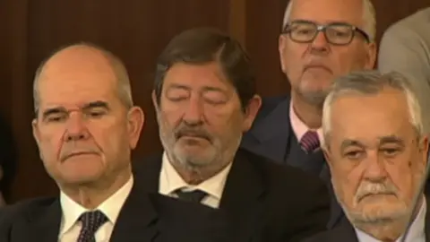 Los expresidentes de Andalucía, Manuel Chaves y José Antonio Griñán