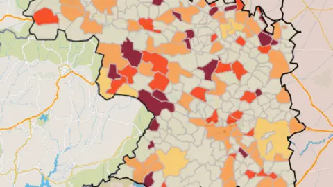 Mapa IA municipios a siete días (26 de julio)