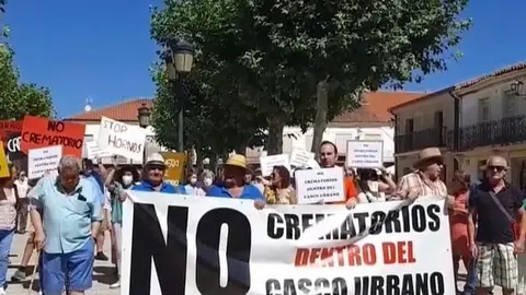 Manifestación en Fuentesaúco contra el crematorio, Foto de archivo