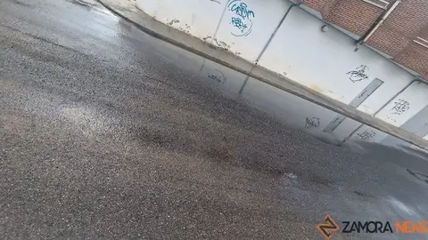 La calle Imperial "encharcada" Foto cedida